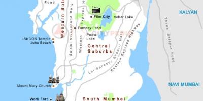 Bombay mji ramani ya utalii